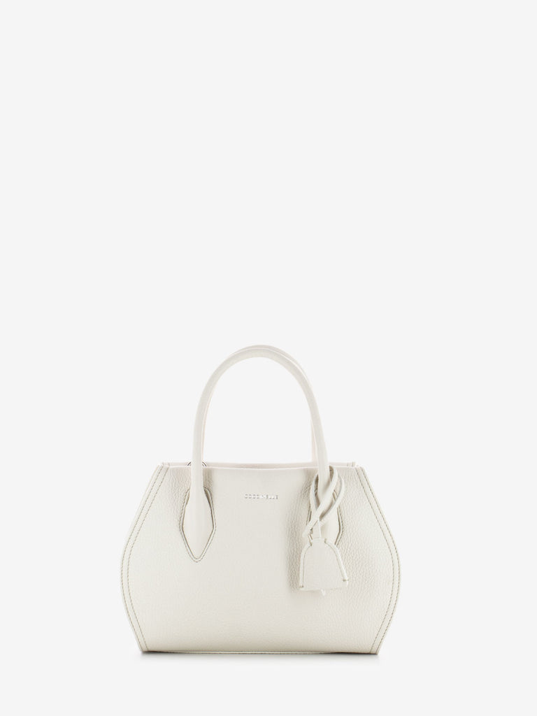 COCCINELLE - Handbag grained leather bianco