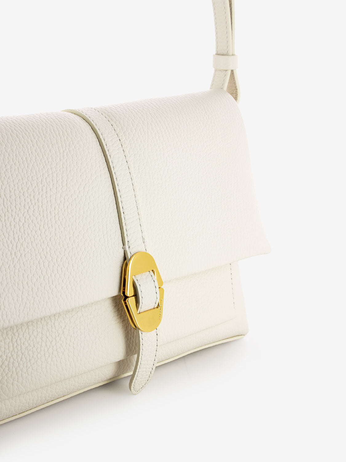 Handbag grained leather blanco