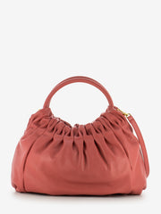 COCCINELLE - Handbag grained leather cranberry