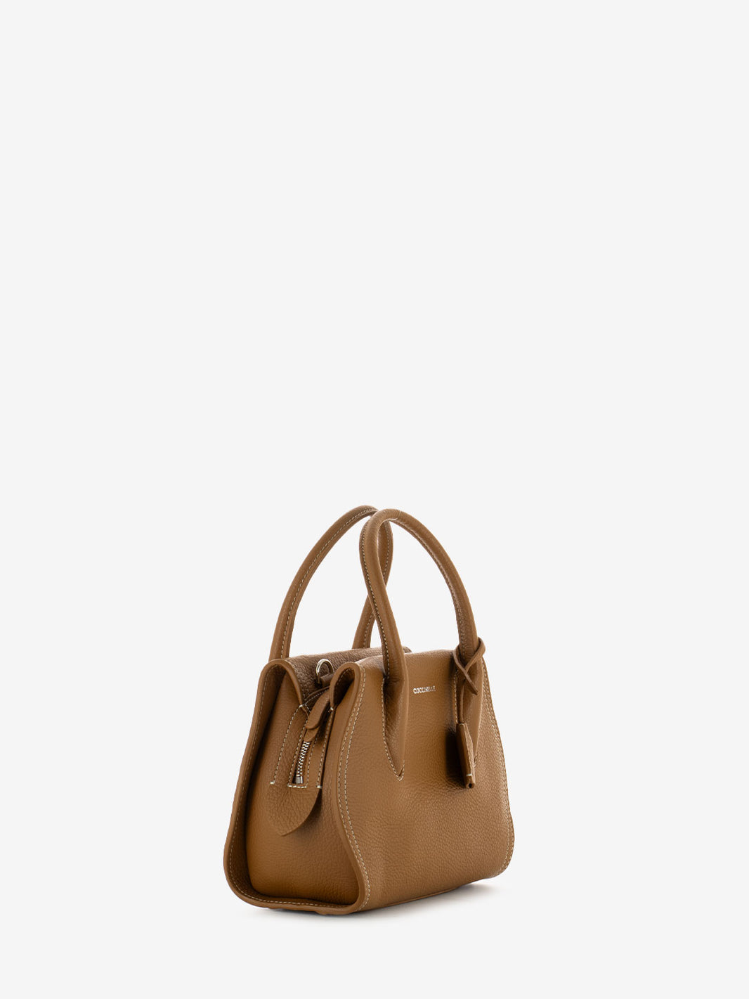 Handbag grained leather cuir