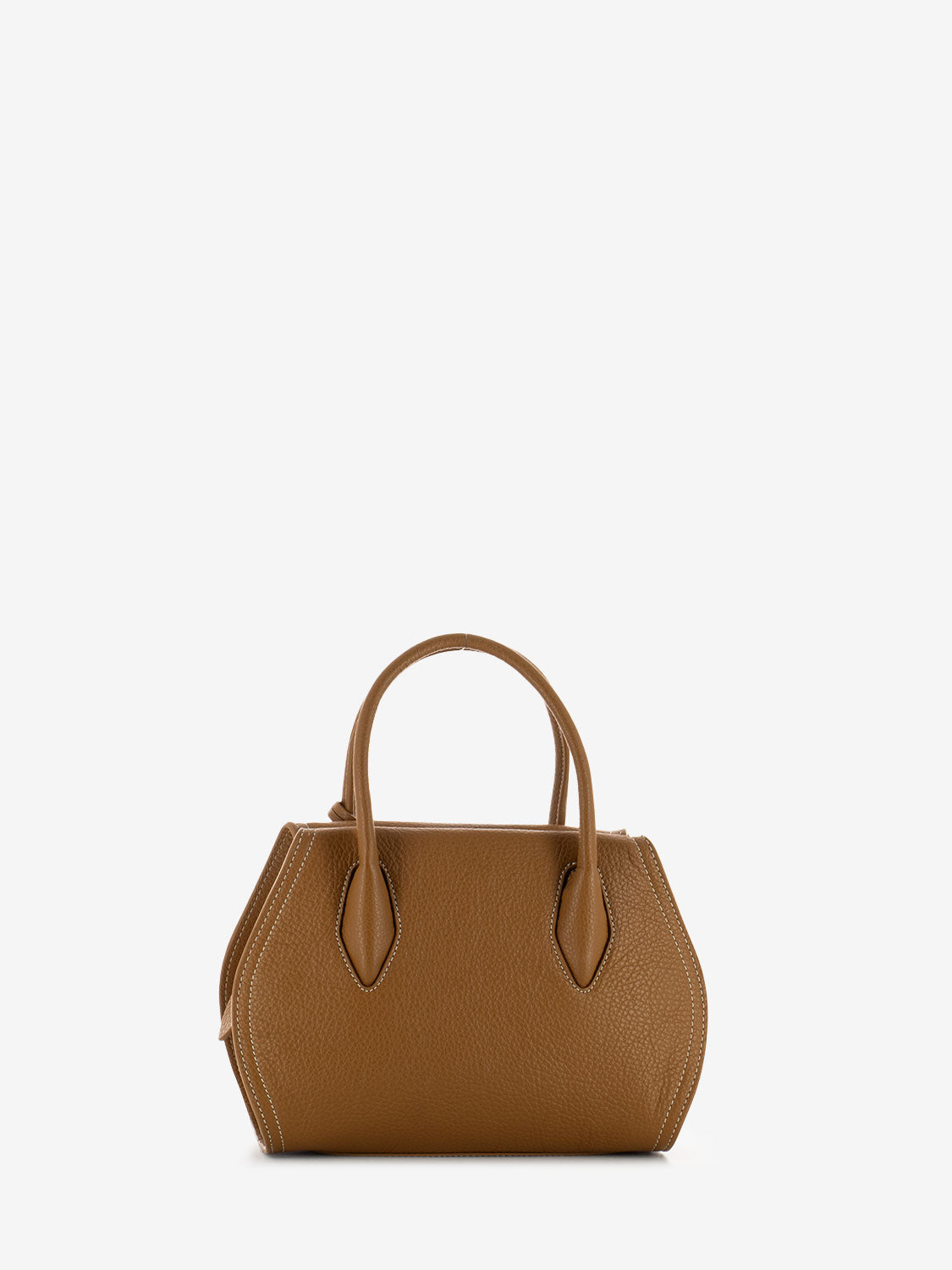Handbag grained leather cuir