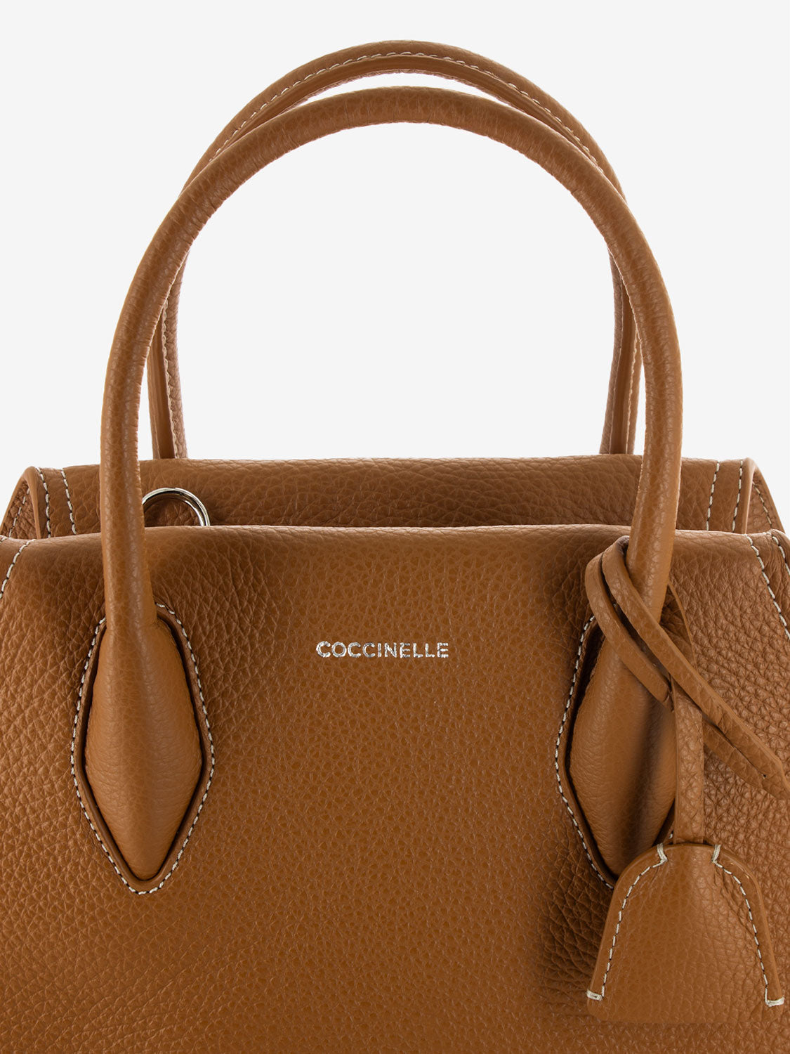 Handbag grained leather cuir
