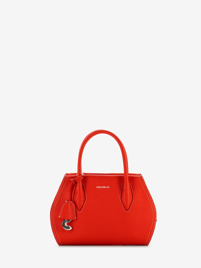 COCCINELLE - Handbag grained leather gazpacho