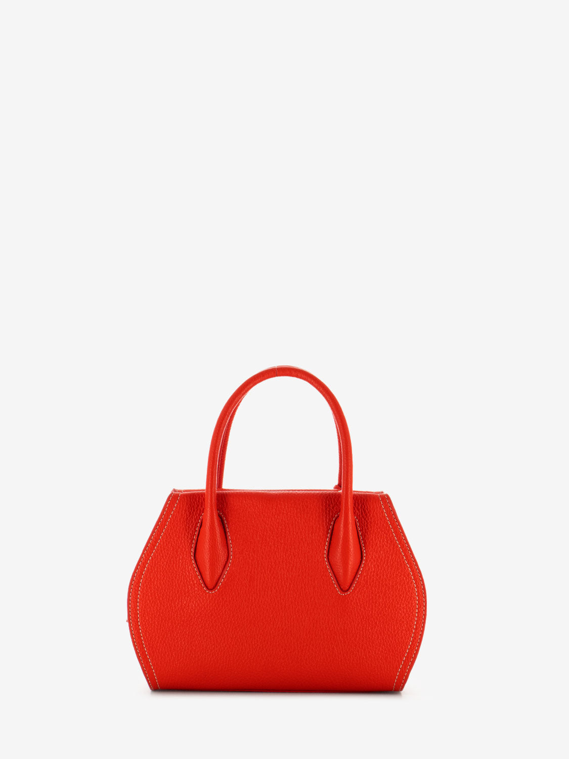 Handbag grained leather gazpacho