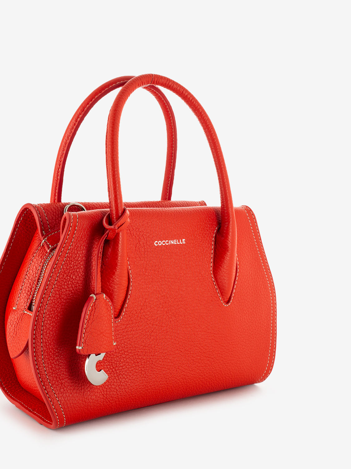 Handbag grained leather gazpacho