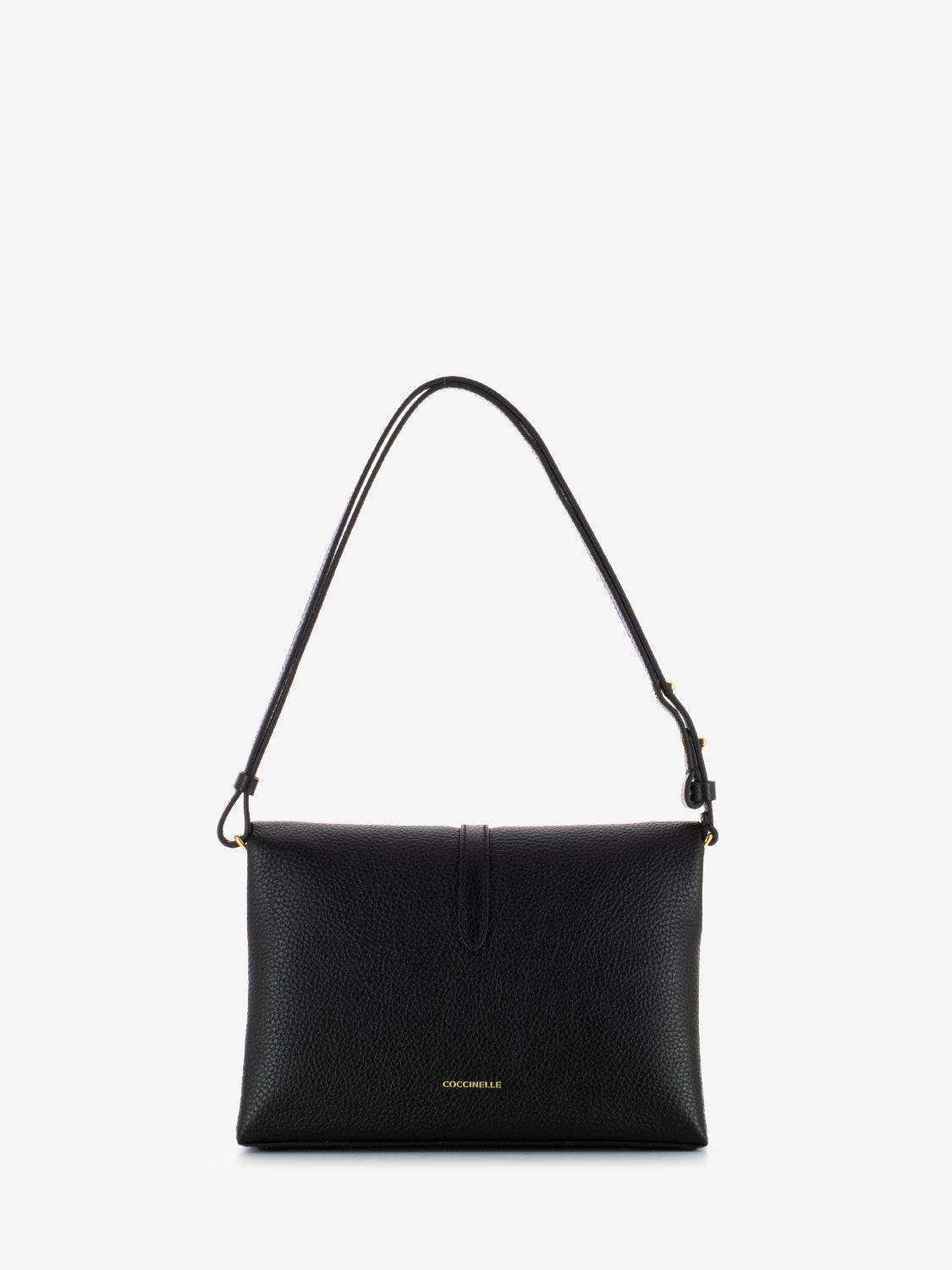 Borsa a spalla grained leather nero