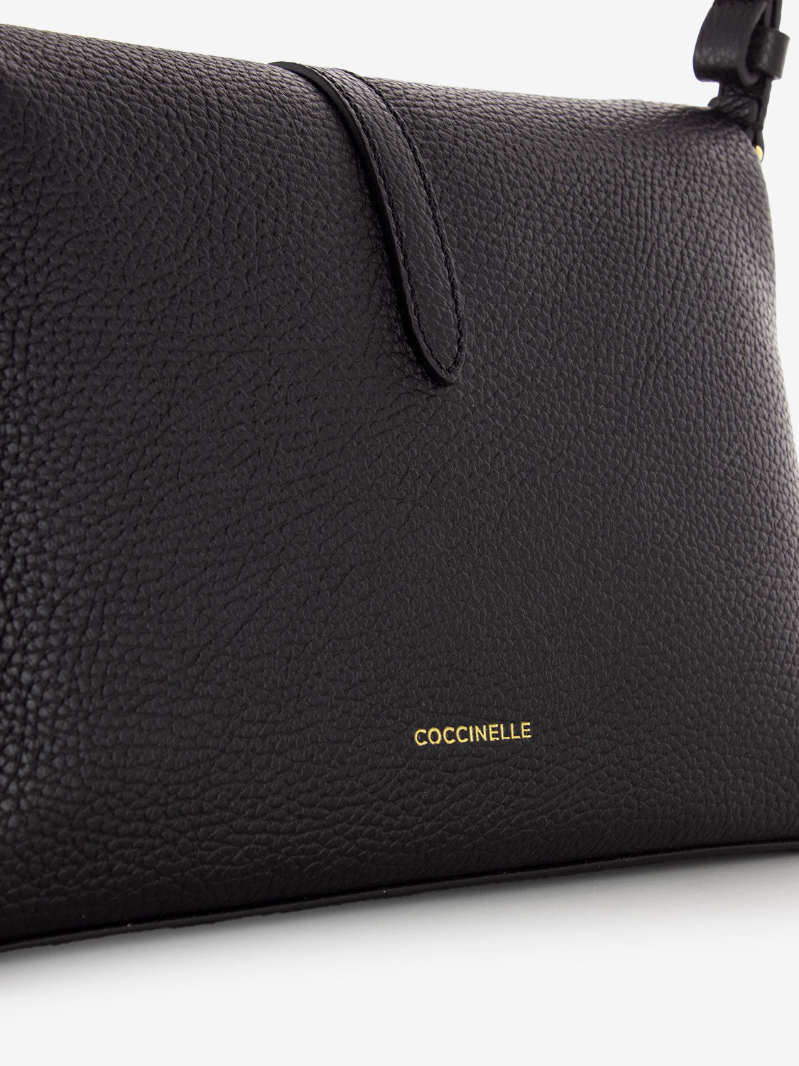 Borsa a spalla grained leather nero