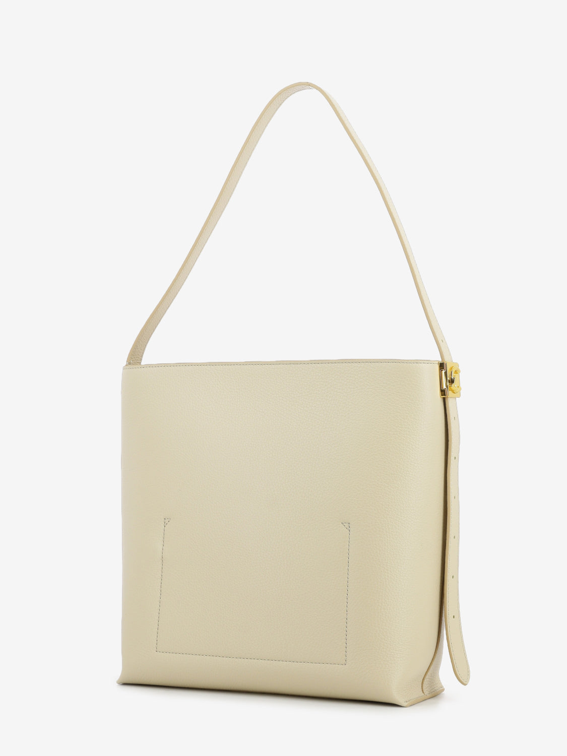 Handbag grained leather sandshell