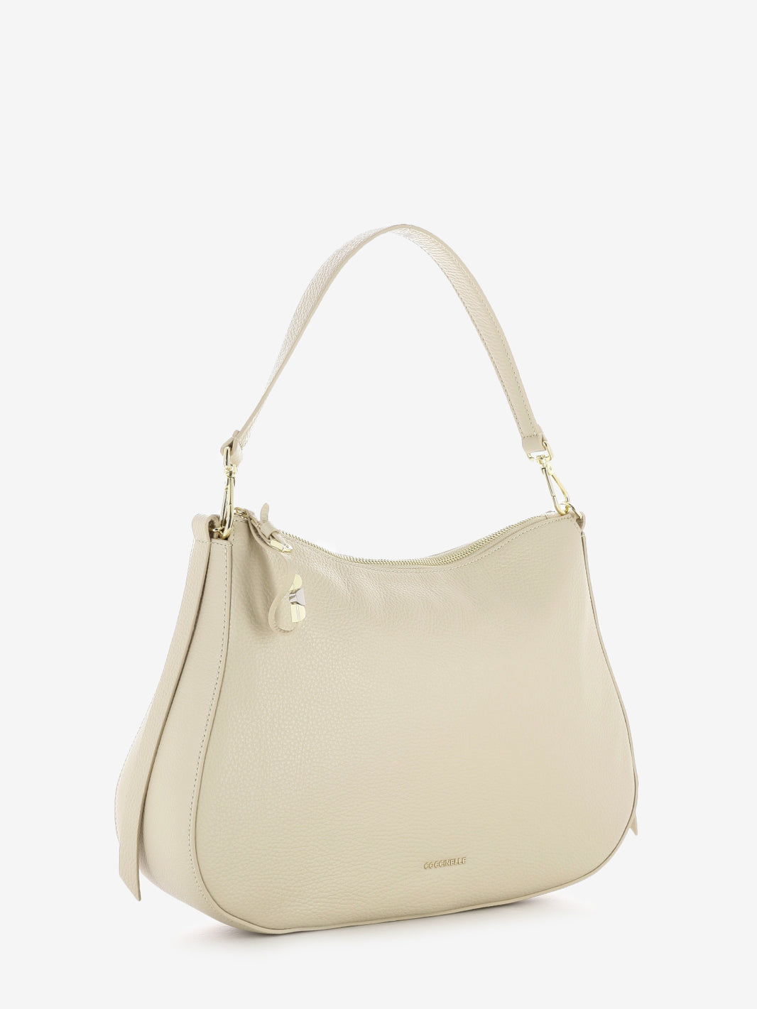 Handbag grained leather sandshell