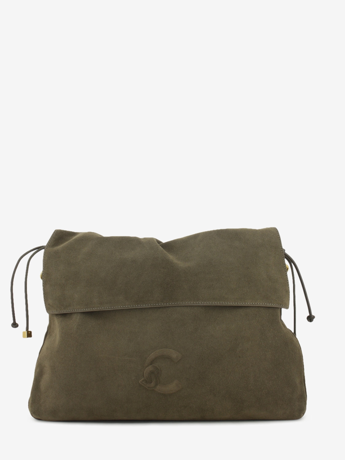 Handbag in suede Lidia medium fango