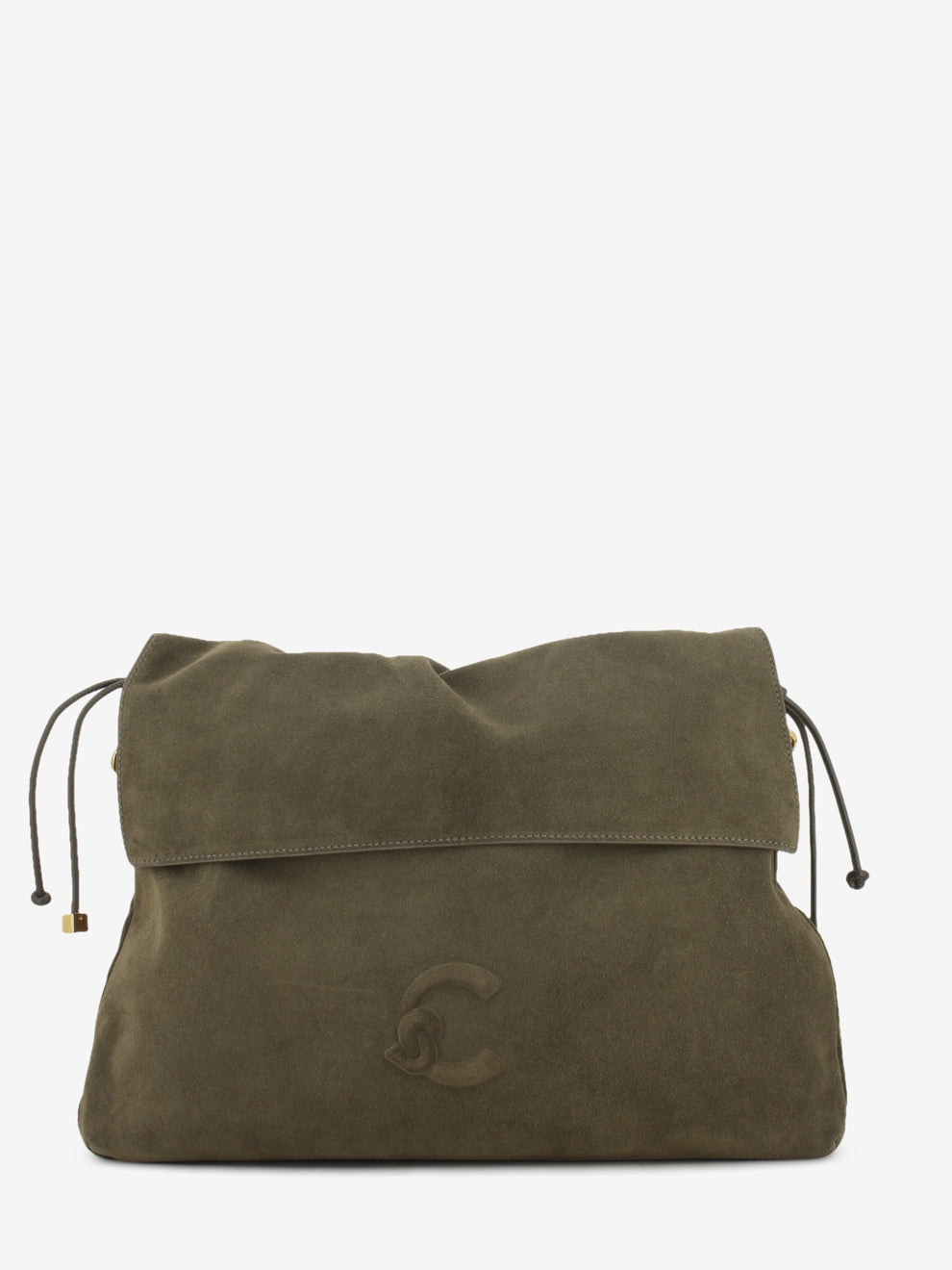 Handbag in suede Lidia medium fango