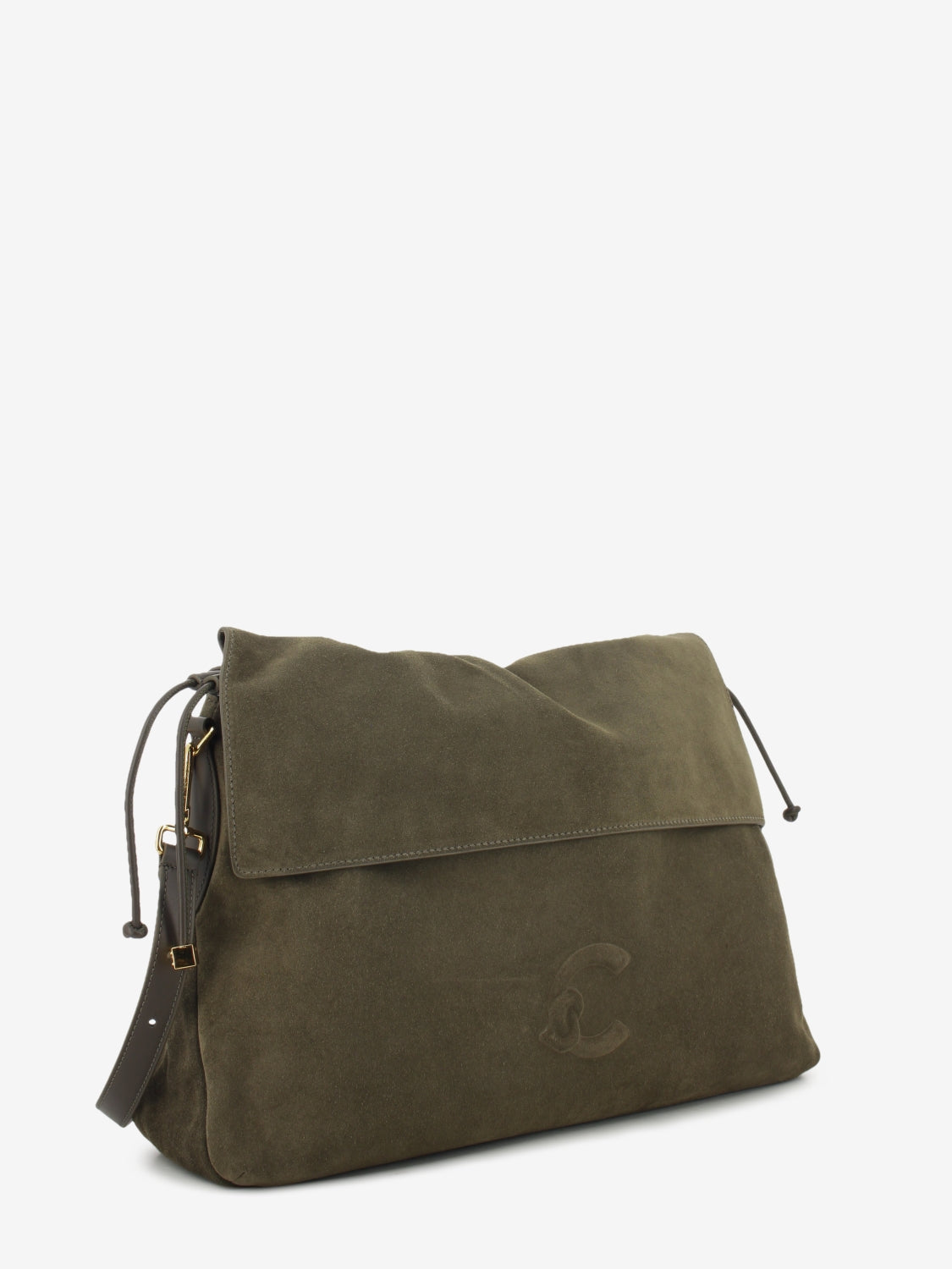 Handbag in suede Lidia medium fango