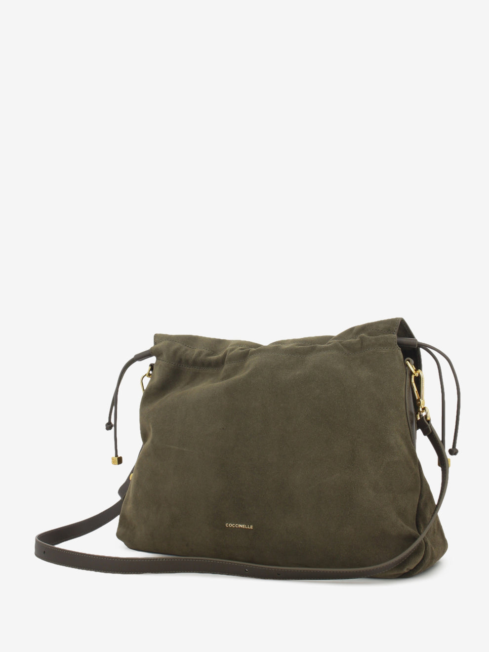 Handbag in suede Lidia medium fango