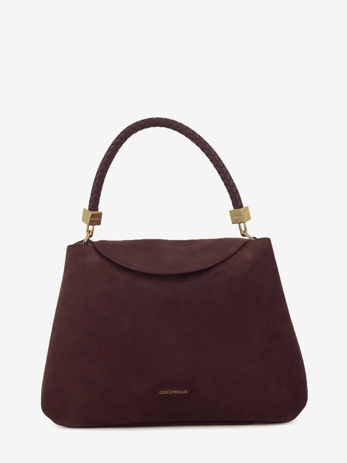 Handbag in suede Tiggy medium berry