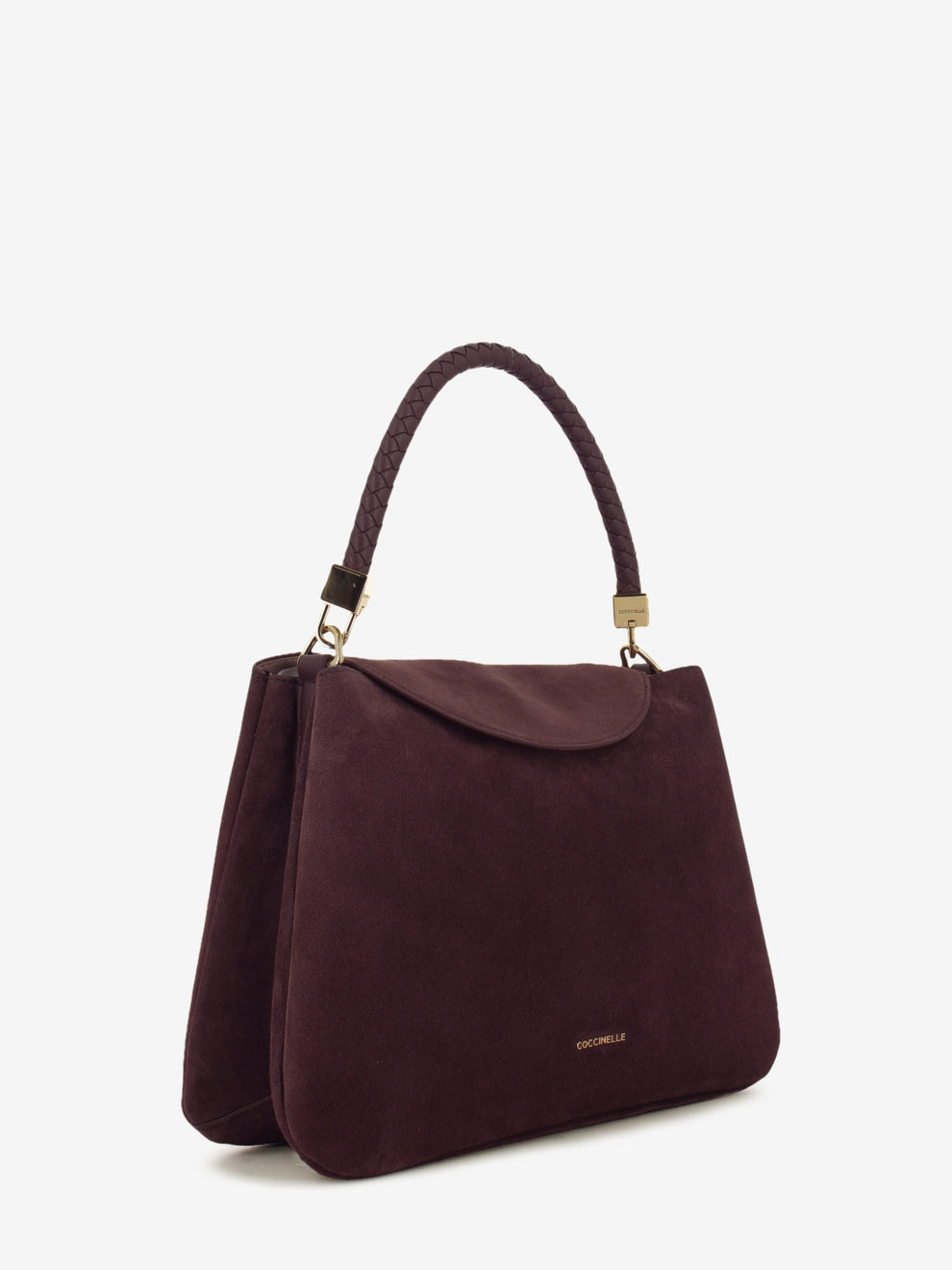 Handbag in suede Tiggy medium berry
