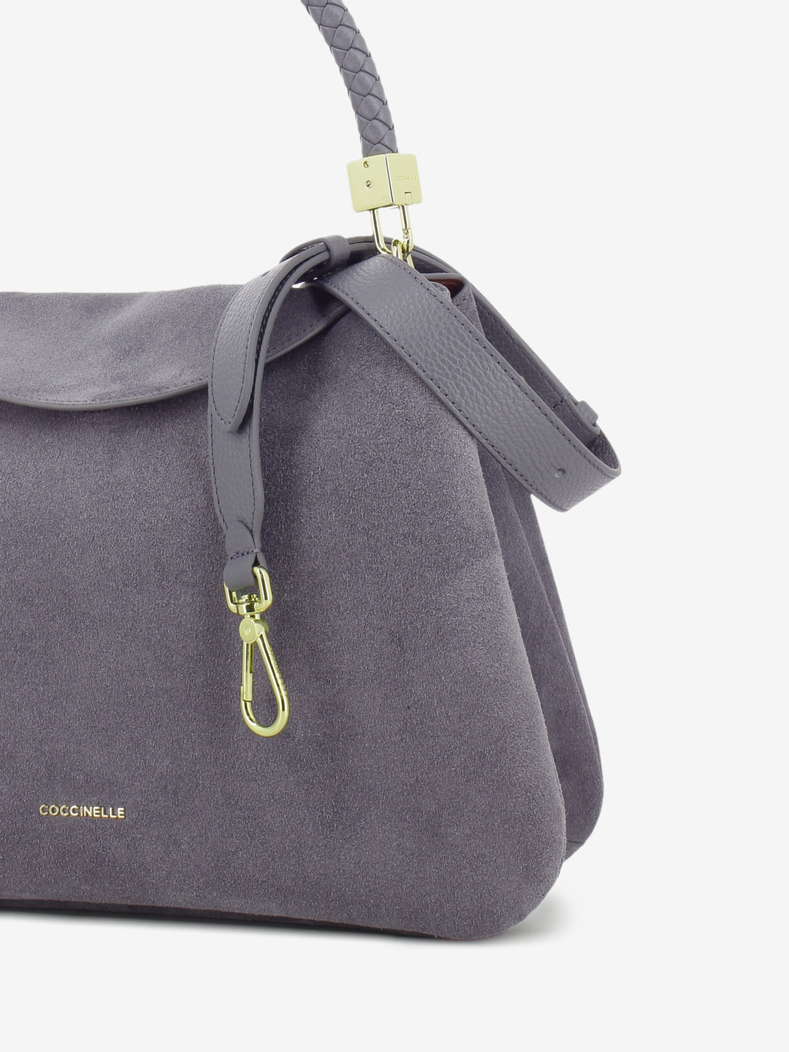 Handbag in suede Tiggy medium stone