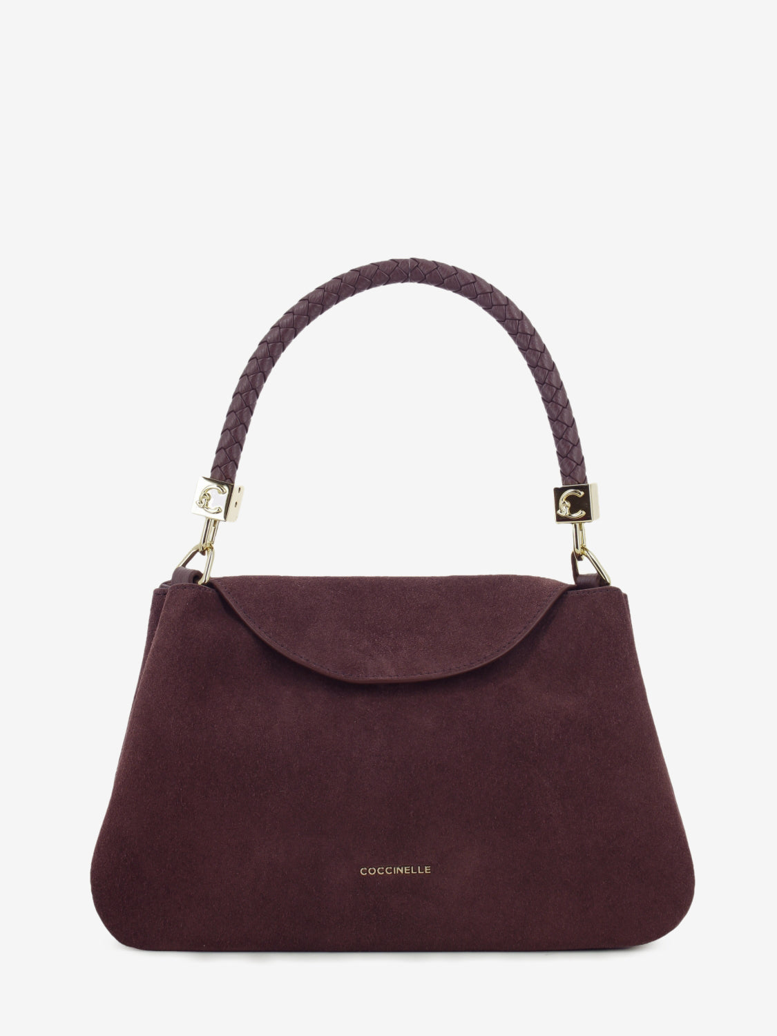Handbag in suede Tiggy small berry