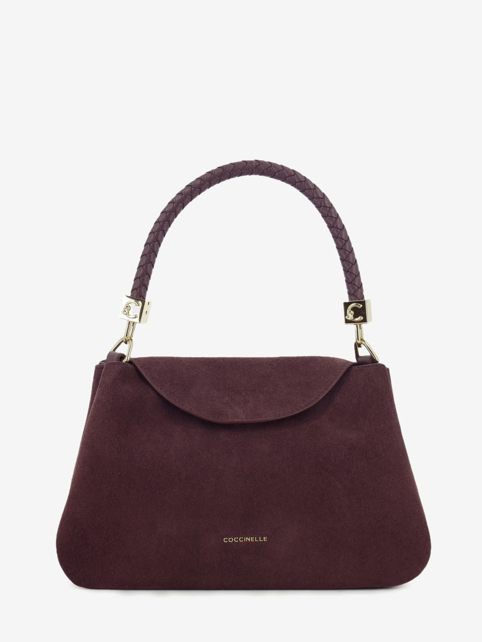 Handbag in suede Tiggy small berry
