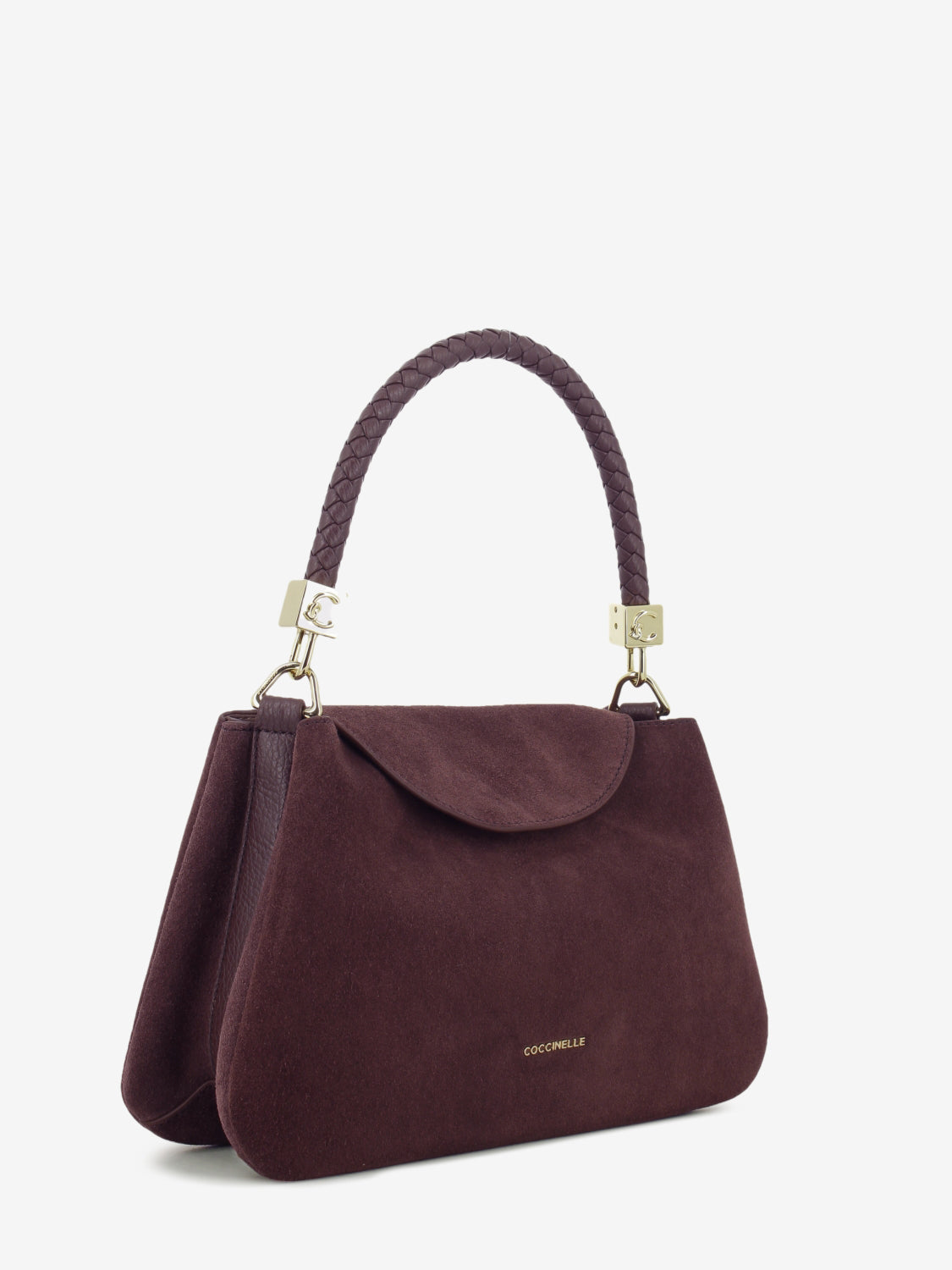 Handbag in suede Tiggy small berry