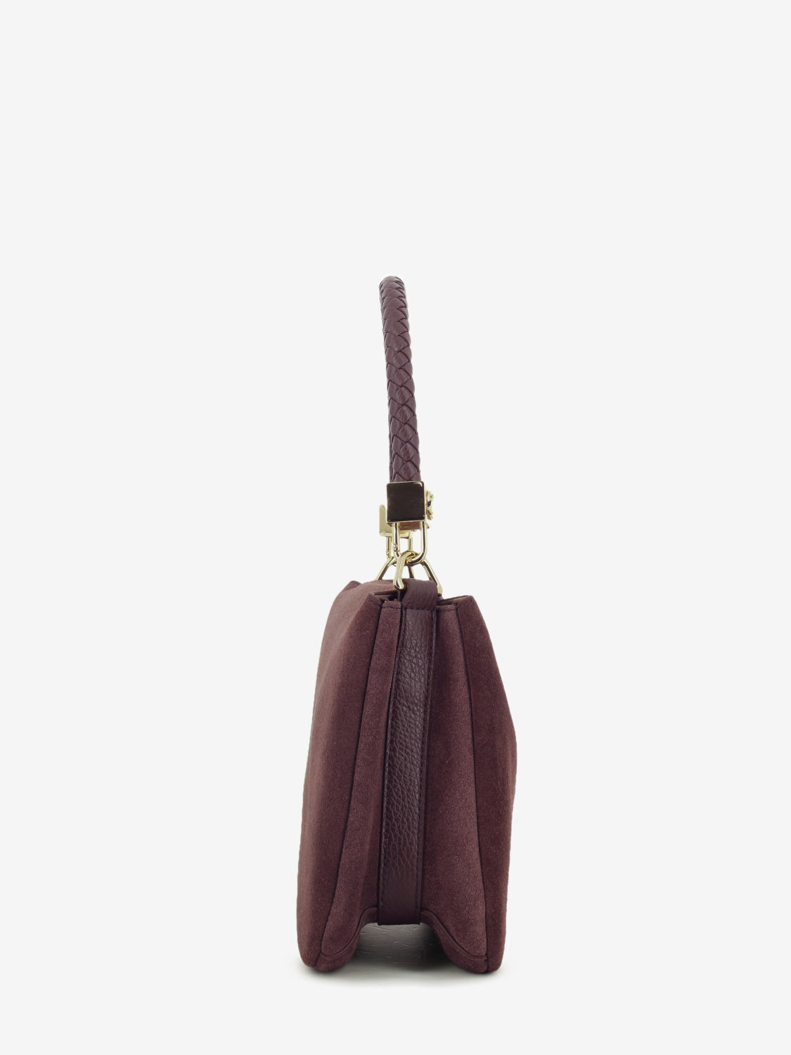 Handbag in suede Tiggy small berry