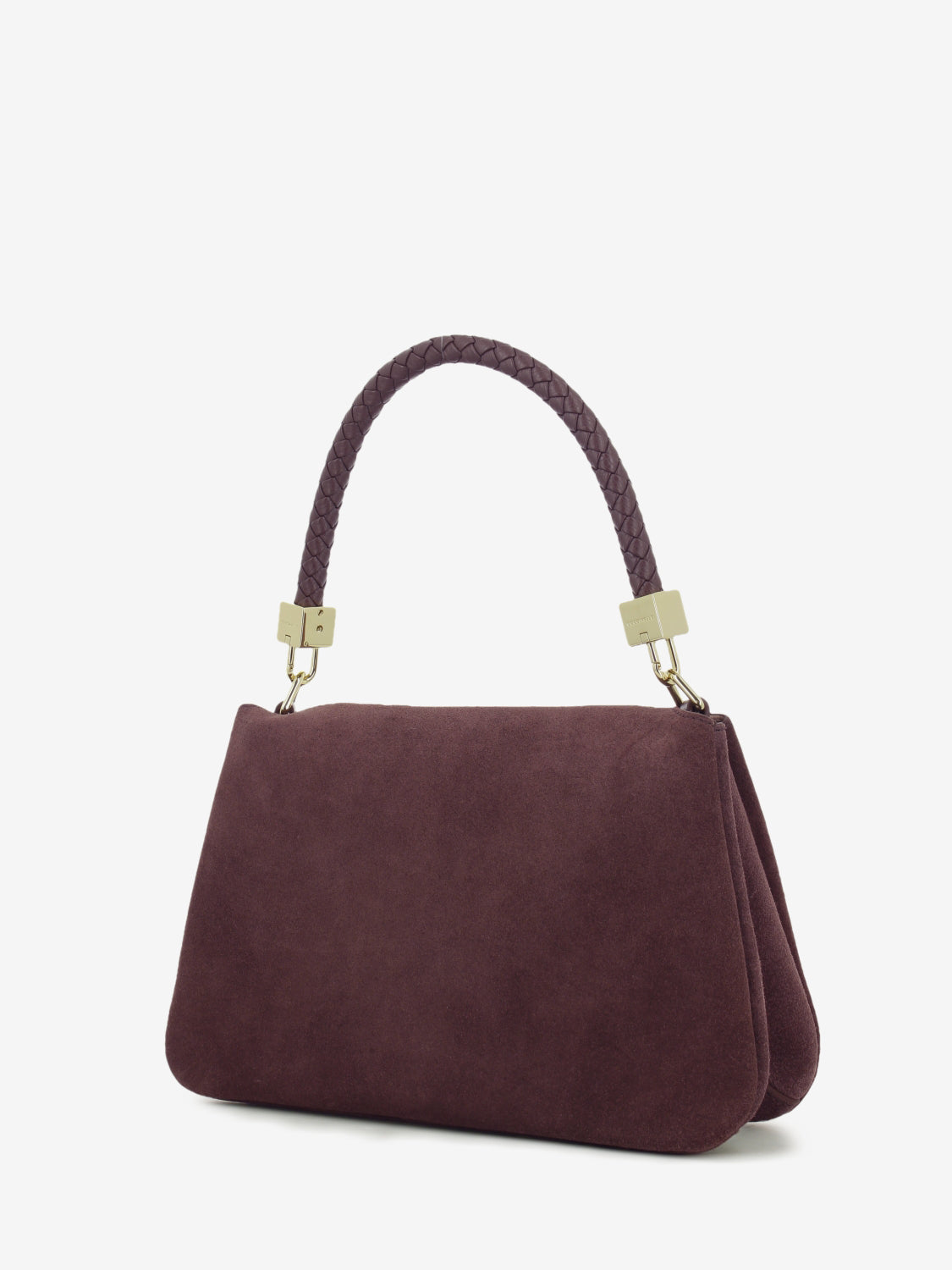 Handbag in suede Tiggy small berry