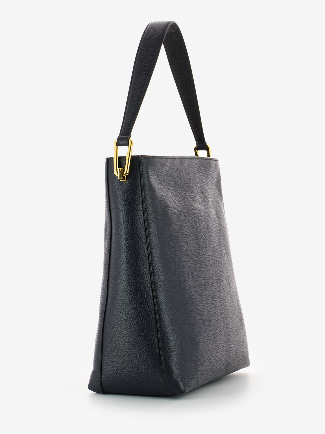 Handbag Lea grained leather midnight / noir