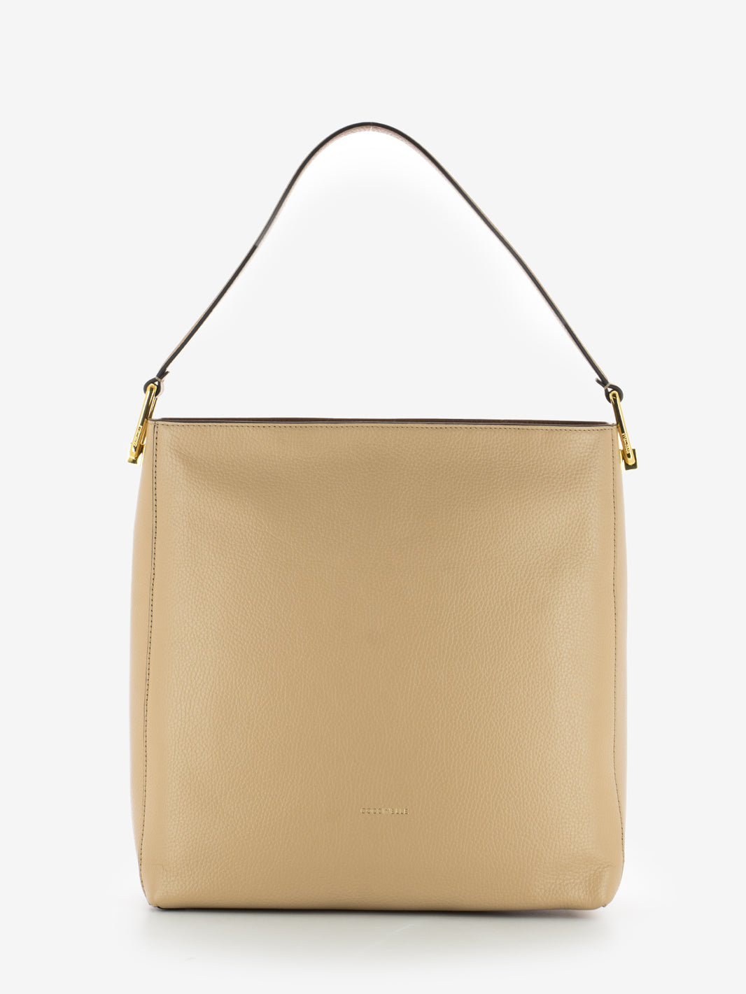 Handbag Lea grained leather toasted / brule