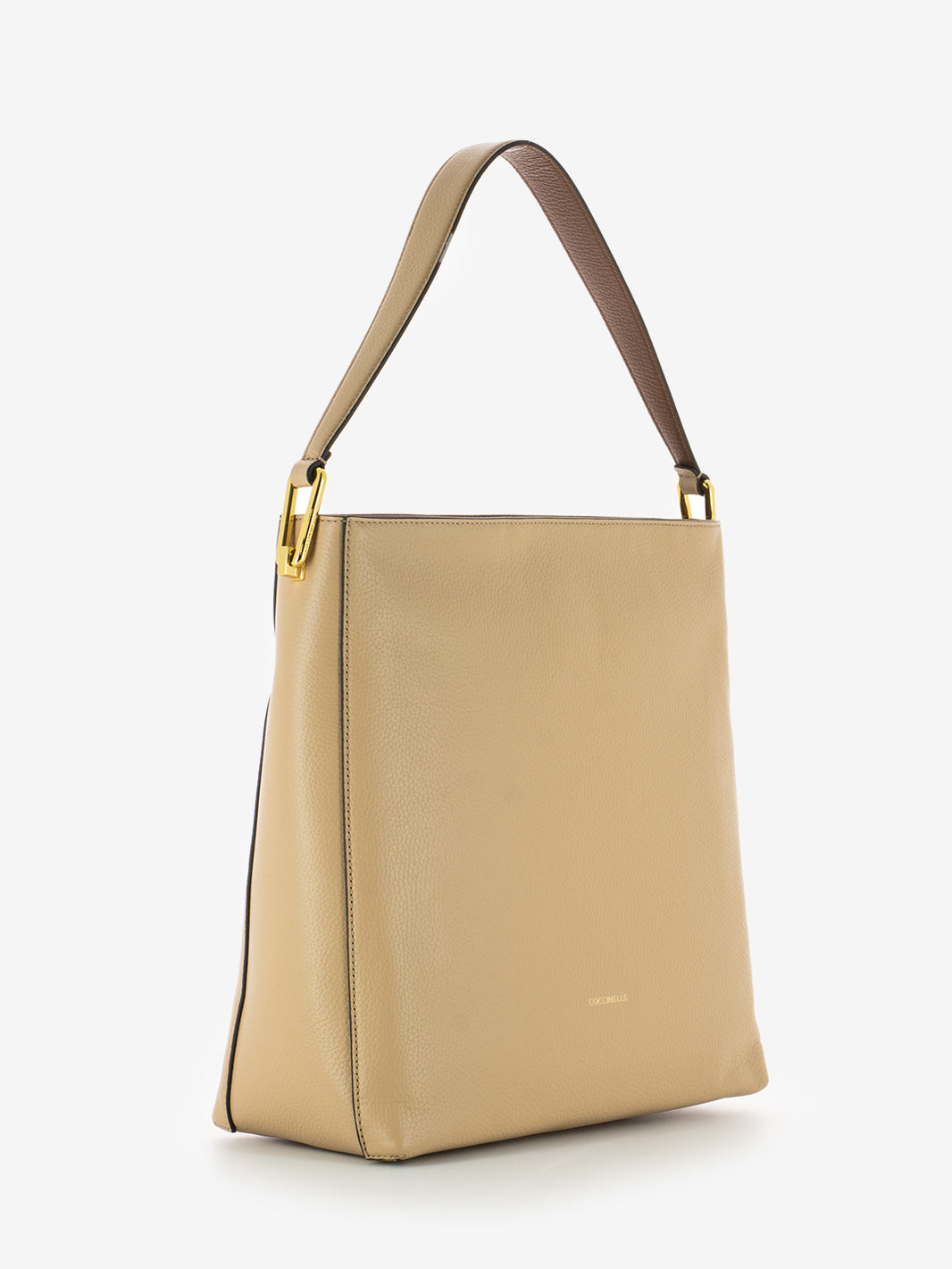 Handbag Lea grained leather toasted / brule