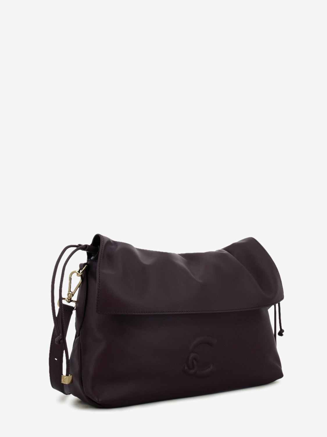 Handbag leather Lidia small berry
