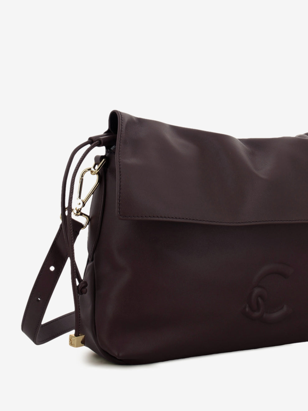 Handbag leather Lidia small berry