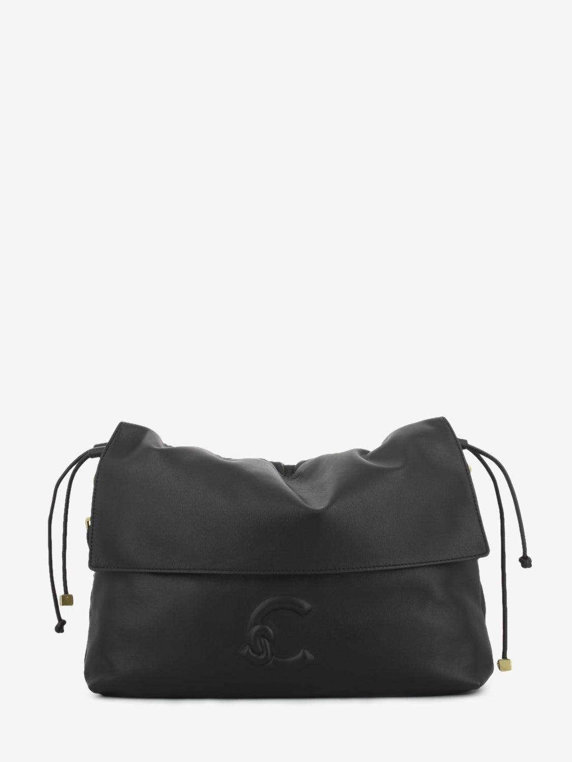 Handbag leather Lidia small noir