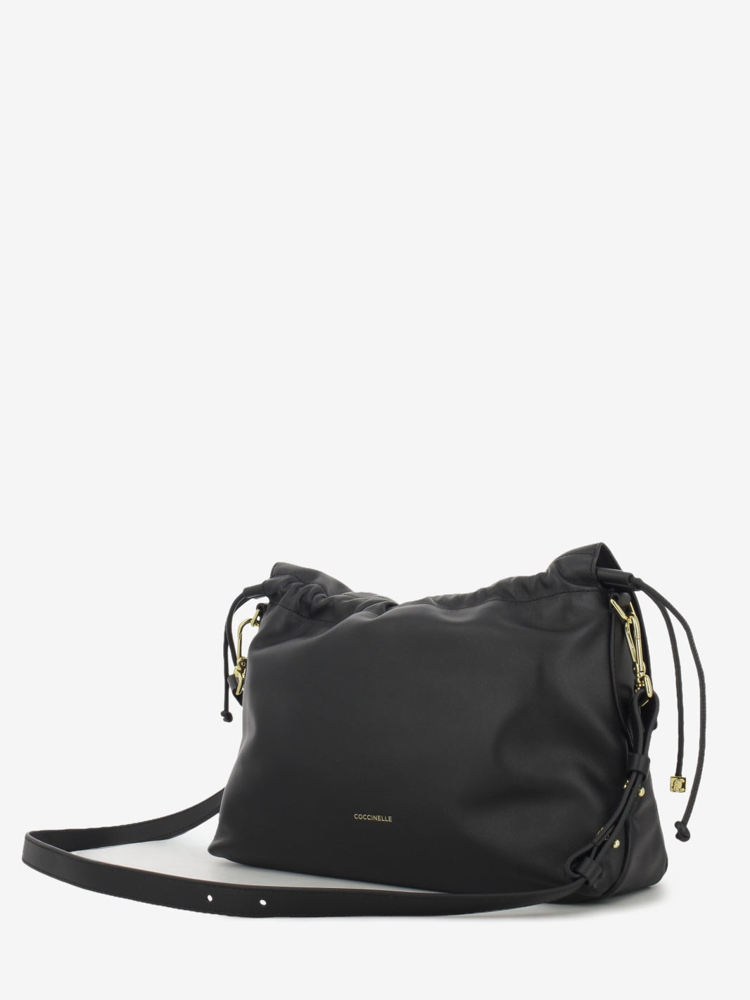 Handbag leather Lidia small noir