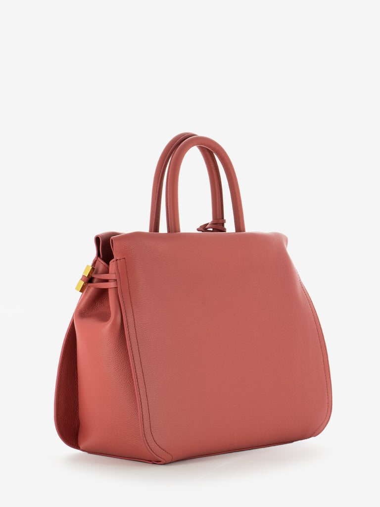 COCCINELLE - Handbag pelle bottalata cranberry