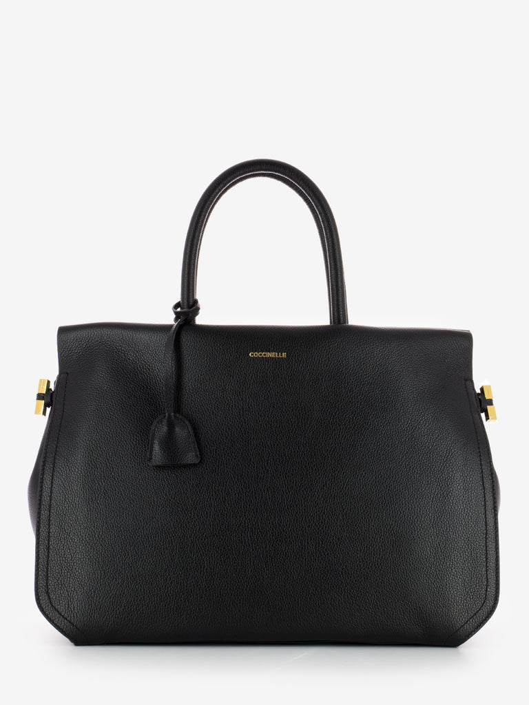 COCCINELLE - Handbag pelle bottalata nera