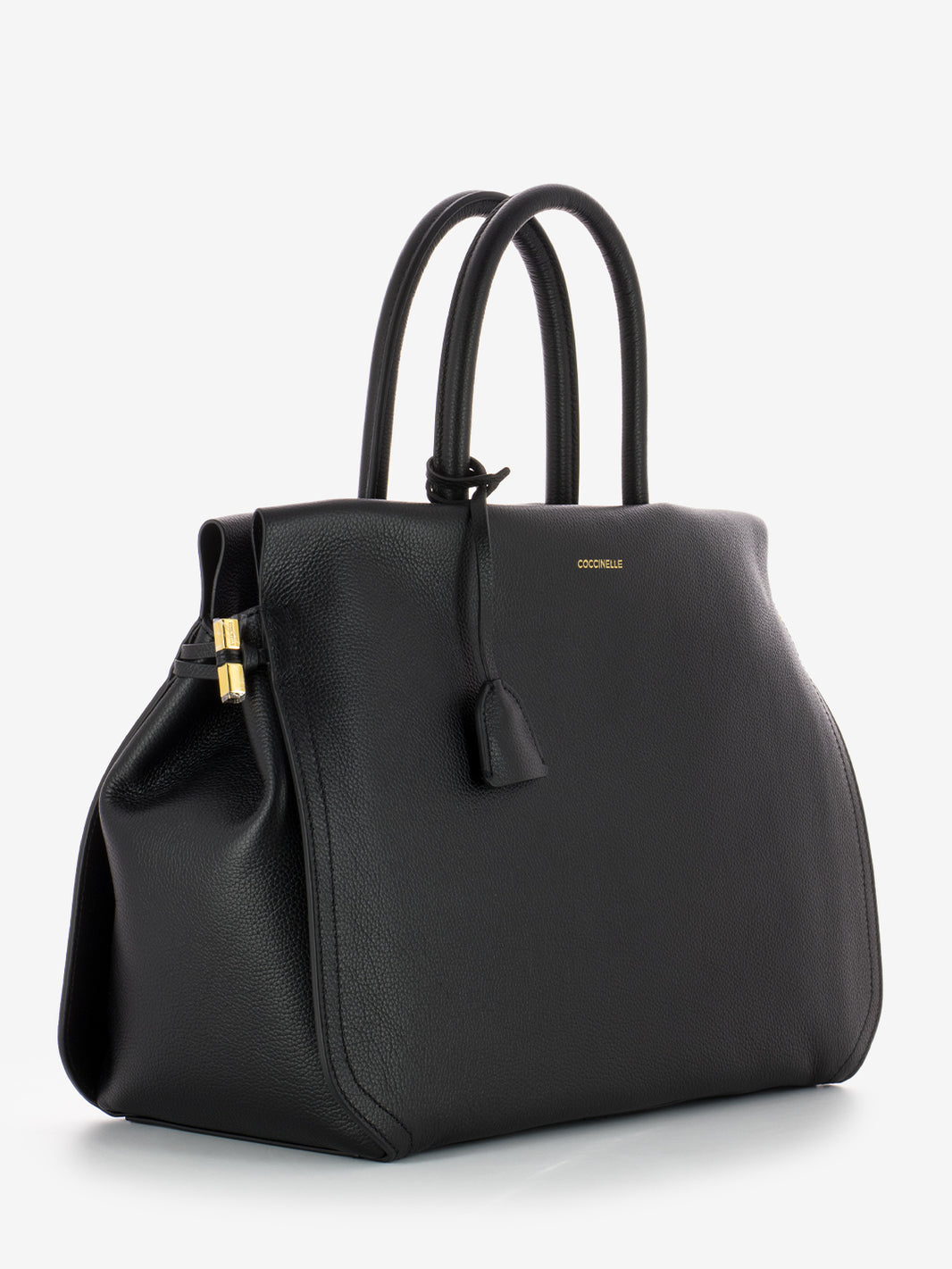 Handbag pelle bottalata nera