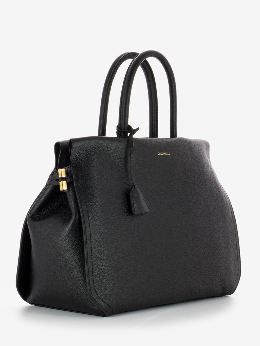 Handbag pelle bottalata nera