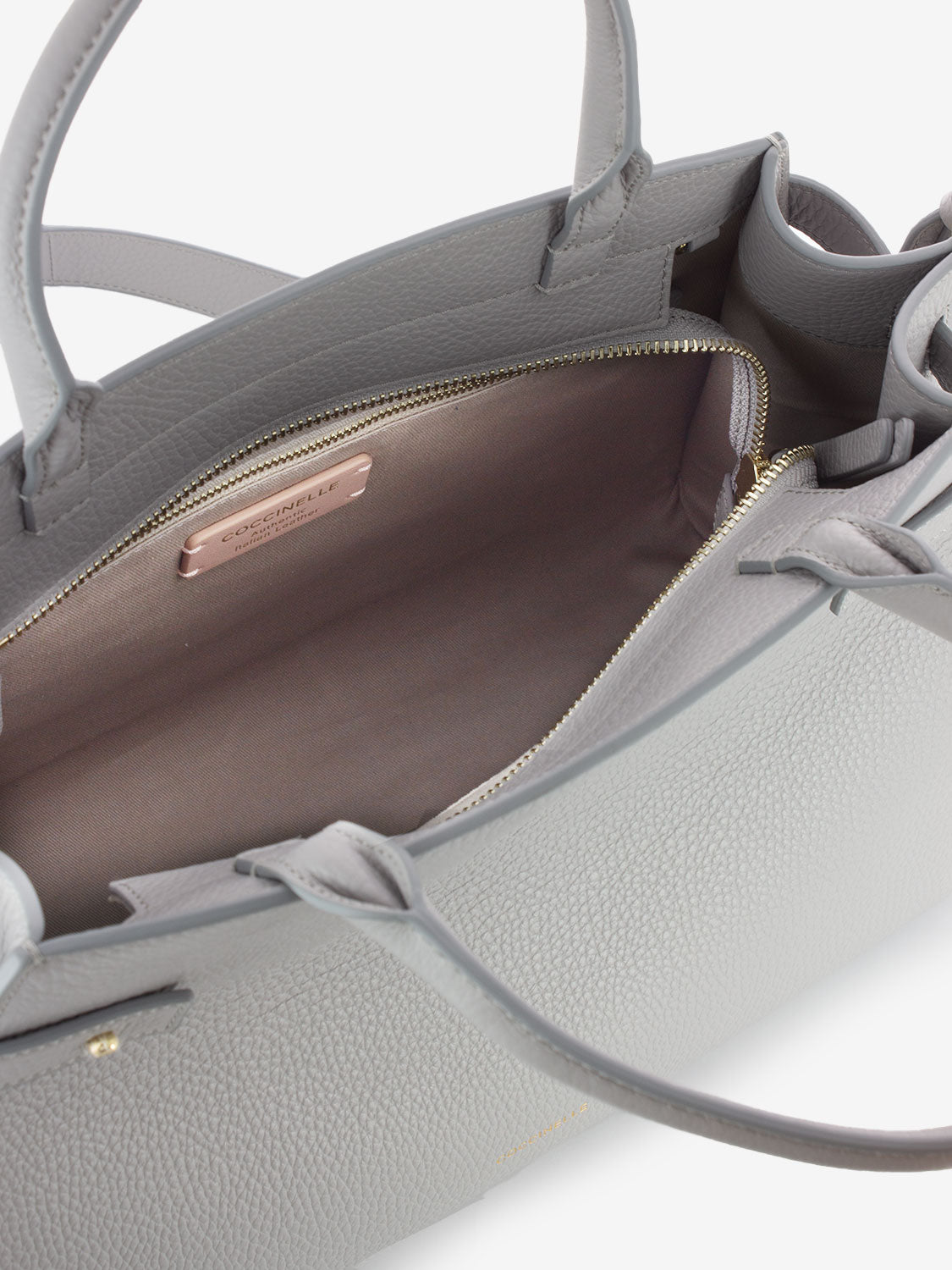 Handbag pelle grained light frey