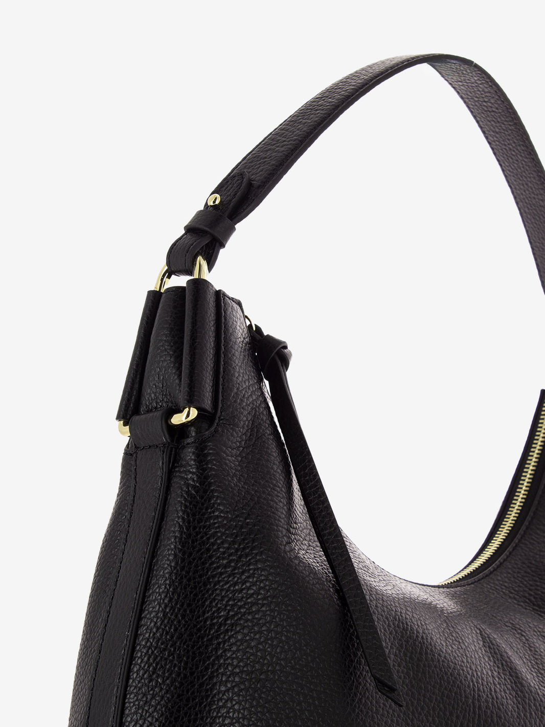 Handbag Rebekka grained leather noir