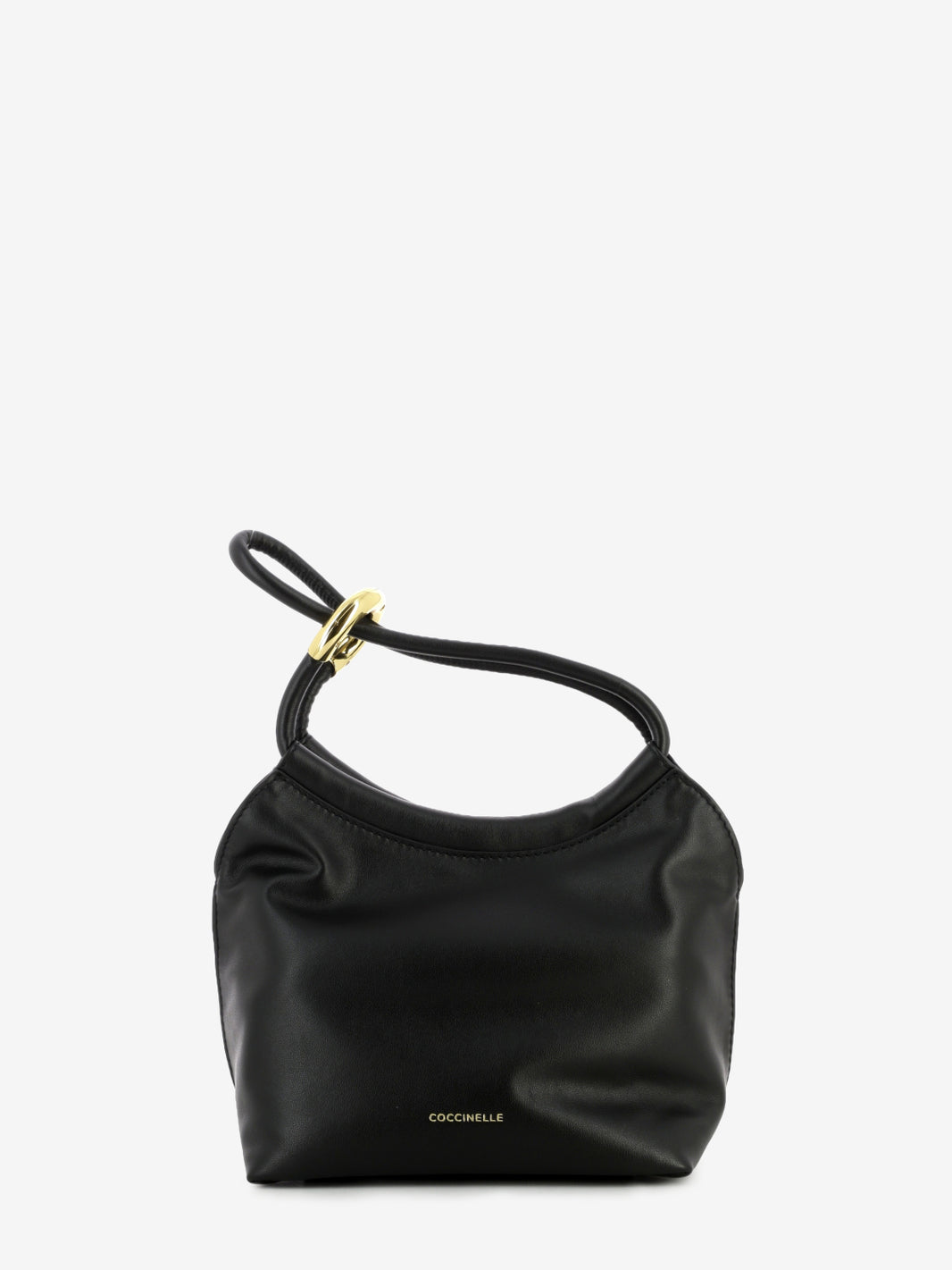Handbag smooth leather noir