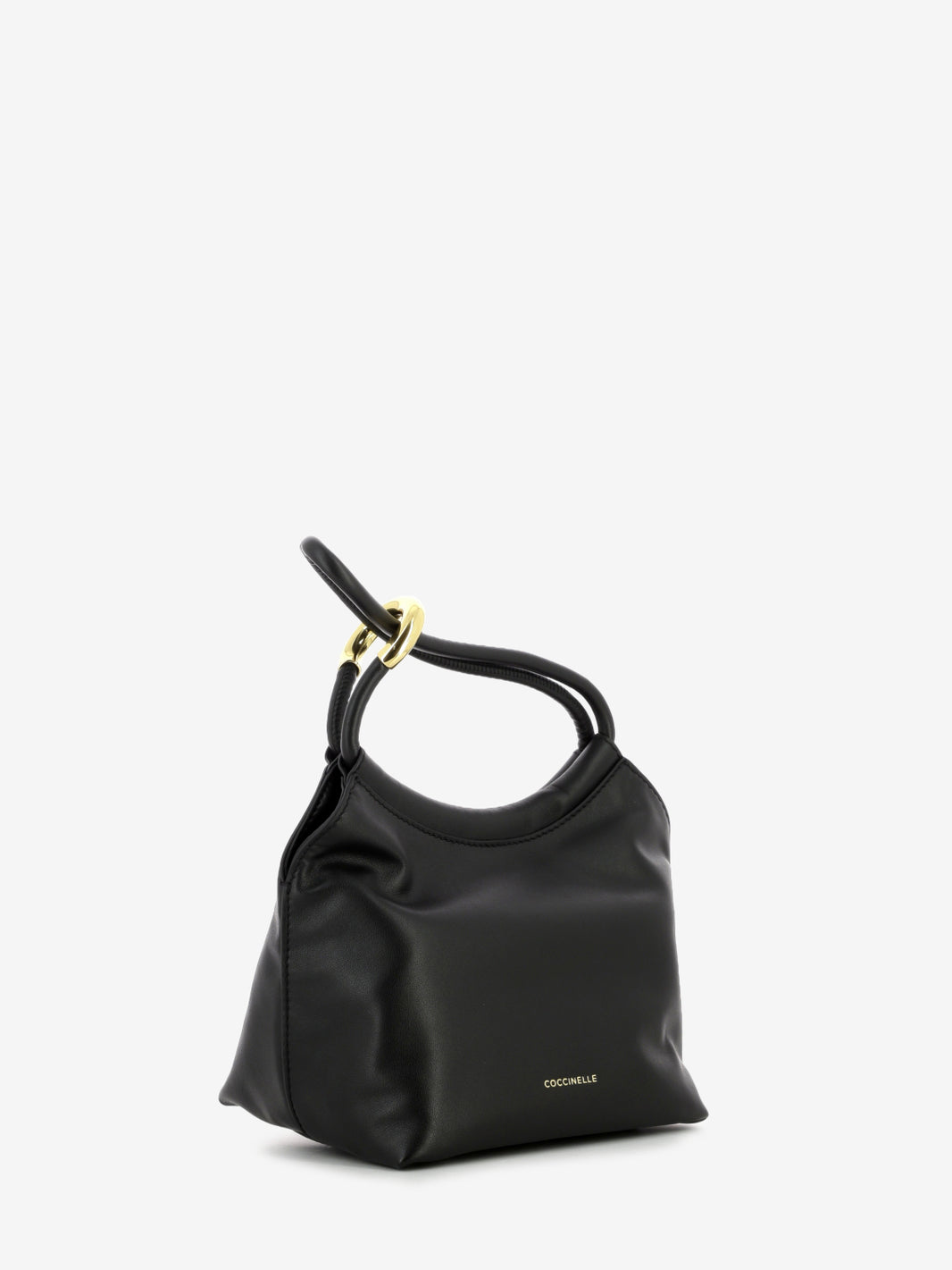 Handbag smooth leather noir