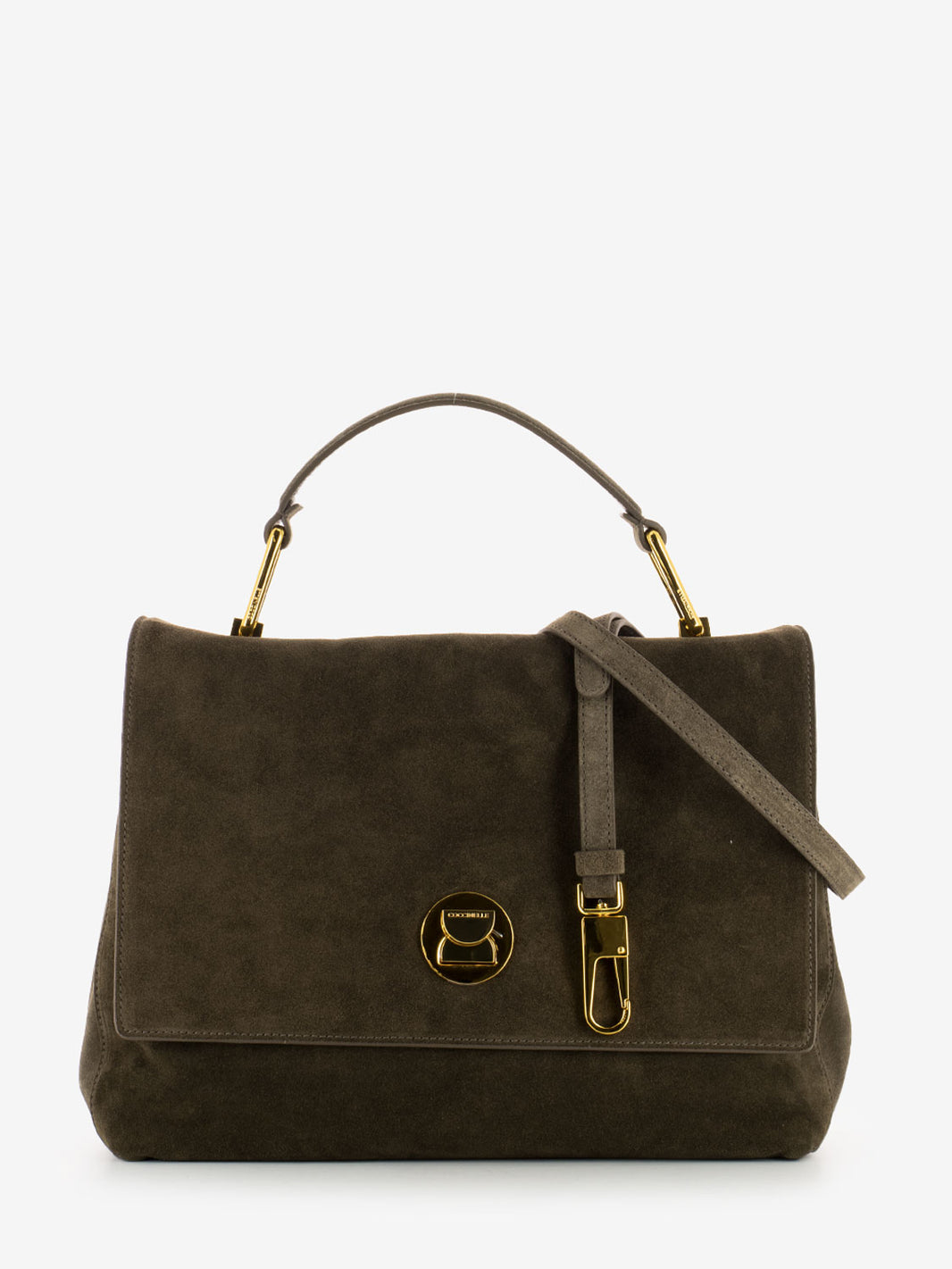 Handbag suede e pelle coffee