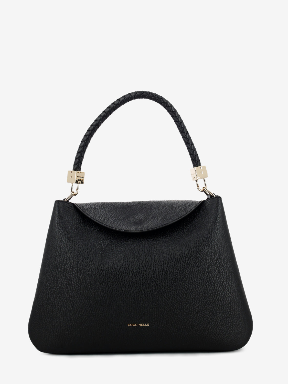 GRAINED LEATHER HANDBAG BLACK E1VCK180101_001