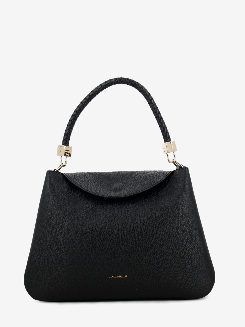 GRAINED LEATHER HANDBAG BLACK E1VCK180101_001