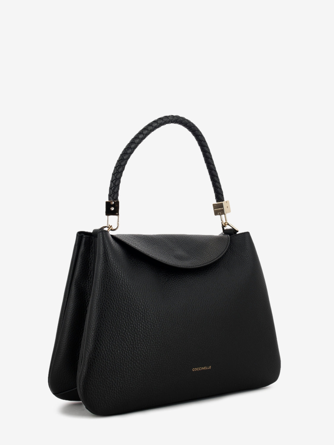 GRAINED LEATHER HANDBAG BLACK E1VCK180101_001