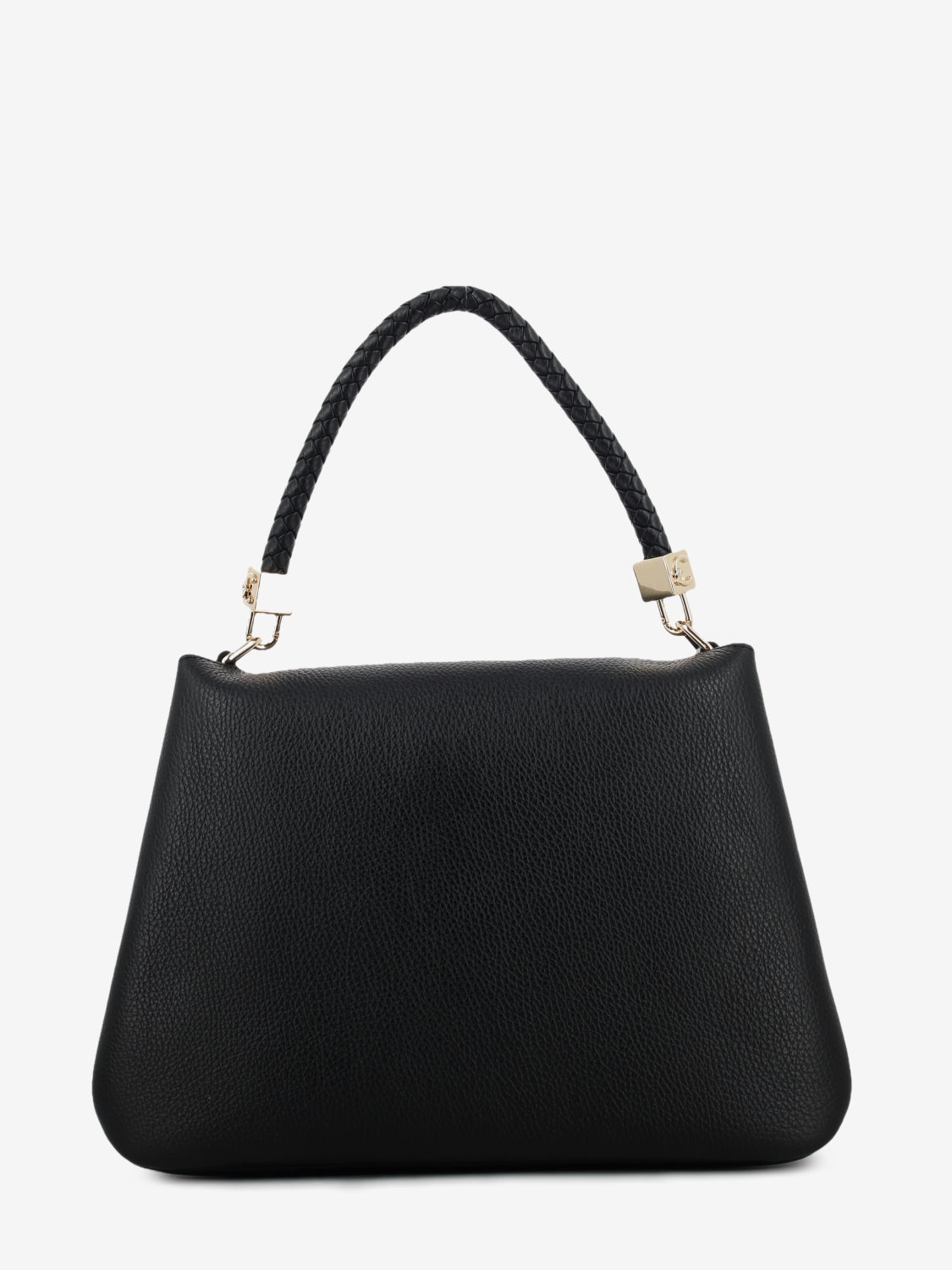 GRAINED LEATHER HANDBAG BLACK E1VCK180101_001