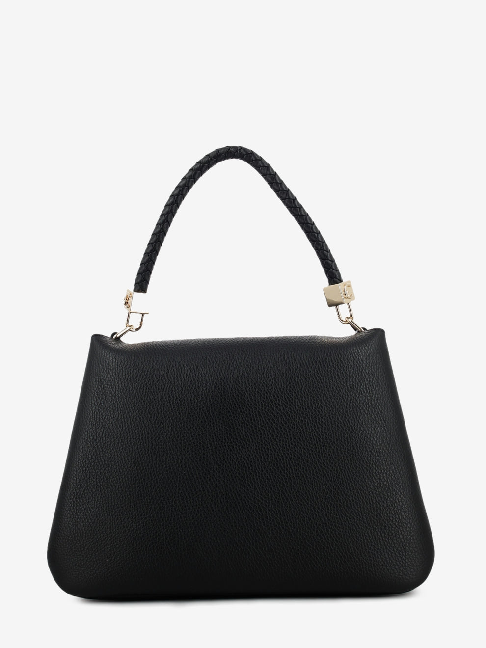 GRAINED LEATHER HANDBAG BLACK E1VCK180101_001
