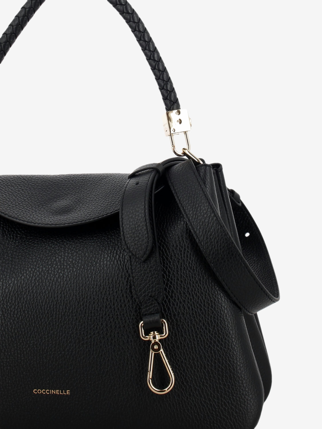 GRAINED LEATHER HANDBAG BLACK E1VCK180101_001