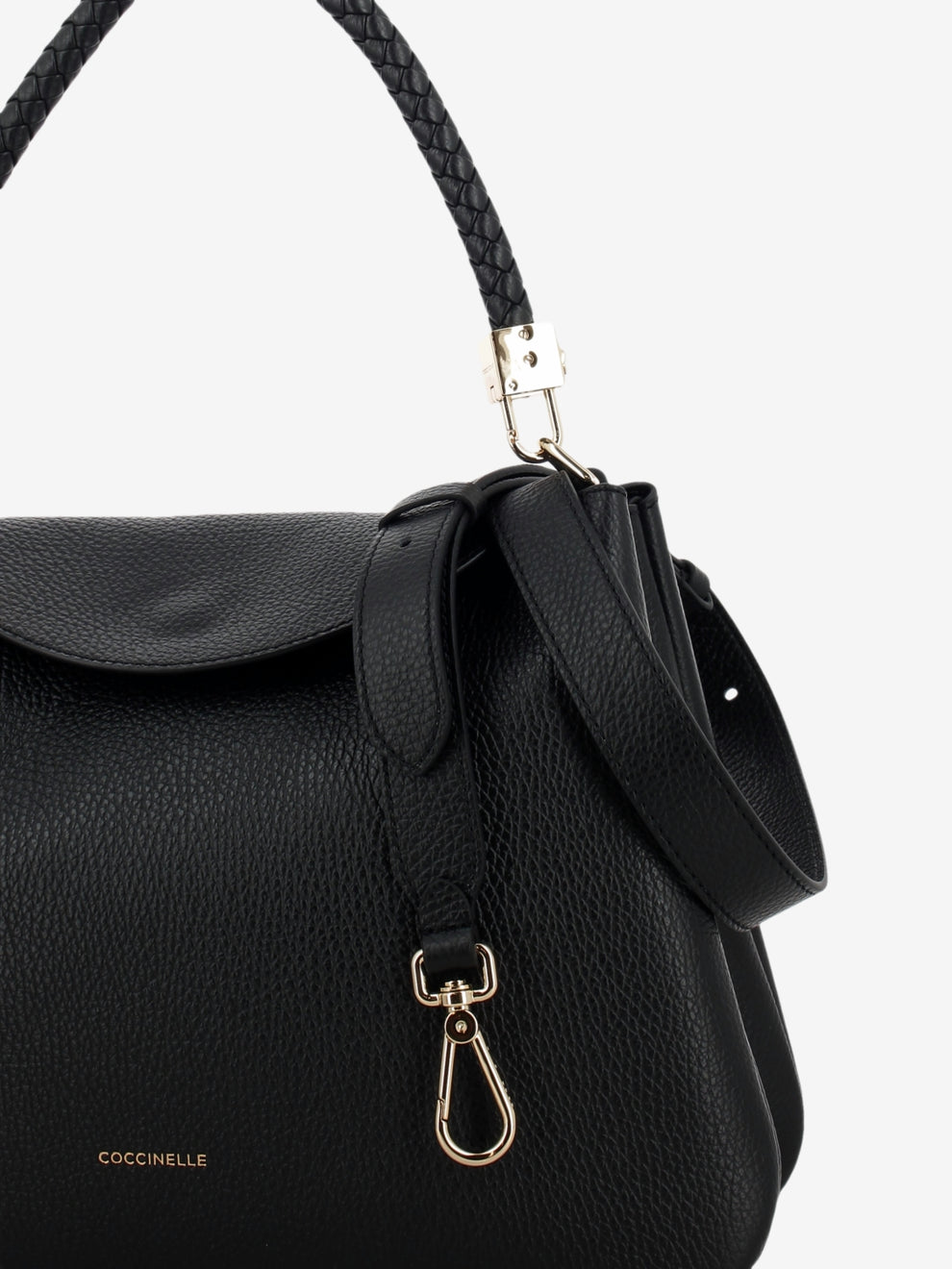 GRAINED LEATHER HANDBAG BLACK E1VCK180101_001