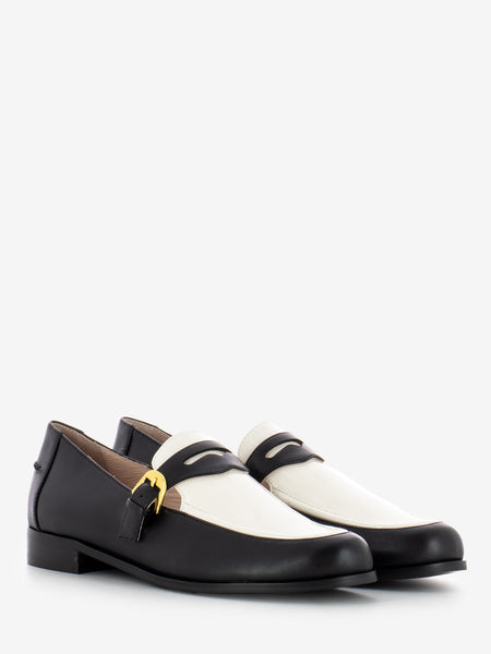 Loafer Smooth patent leather noir / blanco