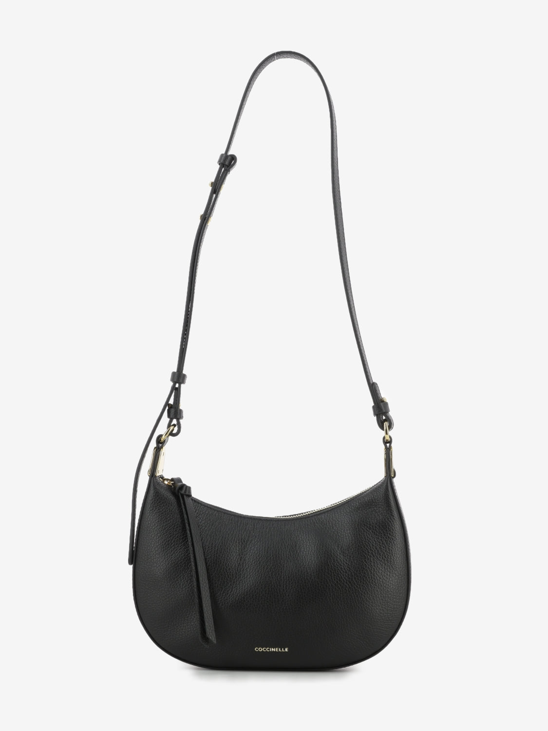 Mini bag grained leather noir